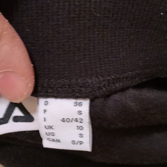 Fila Black Velour Joggers with red logo and white contrast trim NWOT - Picture 9 of 12